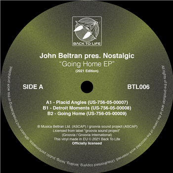 John Beltran pres. Nostalgic - Going Home EP (2021 Edition) - Back To Life