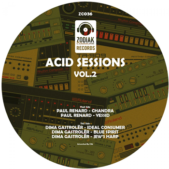 Paul Renard vs. Dima Gastrolër - Acid Sessions vol. 2 [limited 200 copies only] Clear Vinyl, Poster and Stickers - Zodiak Commune Records