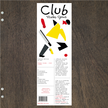 Yoshio Ojima - Club (Clear Vinyl LP, 350gsm Sleeve, sticker) - WRWTFWW