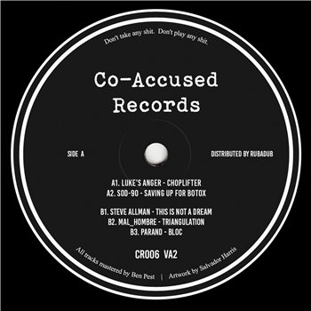 Luke’s Anger, SOD-90, Steve Allman, Mal_Hombre, Parand - VA2 - blue transparent vinyl - Co-Accused Records