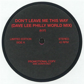 Harold Melvin & The Bluenotes / Kokomo - Dont Leave Me This Way (Dave Lee Philly World mix) - Z RECORDS