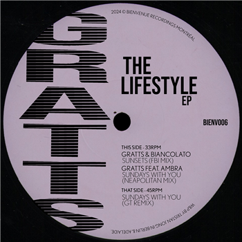 Gratts - The Lifestyle EP w/ Gene Tellem Remix - Bienvenue Records