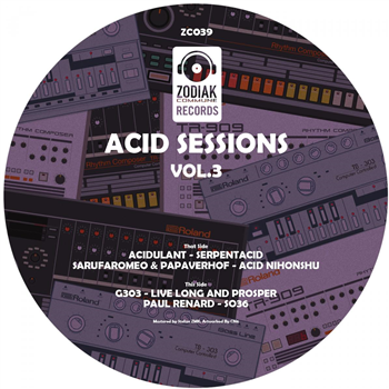 Various Artists - Acid Sessions vol. 3 [clear vinyl / sticker insert] - Zodiak Commune Records