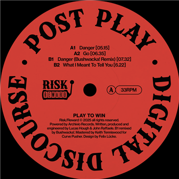 Post Play - Digital Discourse (Incl. Bushwacka! Remix) - Risk/Reward