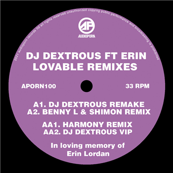 DJ Dextrous Feat. Erin - Lovable Remixes EP - Audio Porn