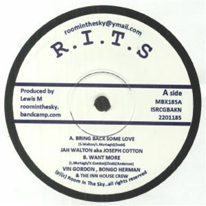 JAH WALTON aka JOSEPH COTTON / VIN GORDON, BONGO HERMAN & INN HOUSE CREW - R.I.T.S.