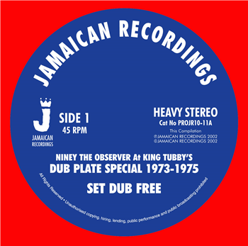 Niney The Observer - 10” - JAMAICAN RECORDINGS