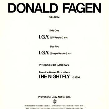 Donald Fagen - I.G.Y. (What A Beautiful World) - Warner Bros