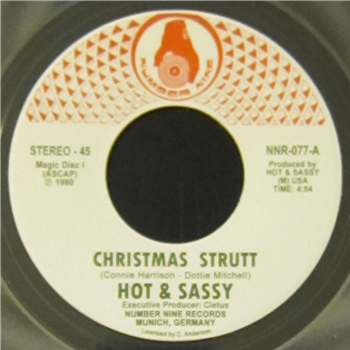 Hot & Sassy - Christmas Strutt - Clear Vinyl - Number Nine Records