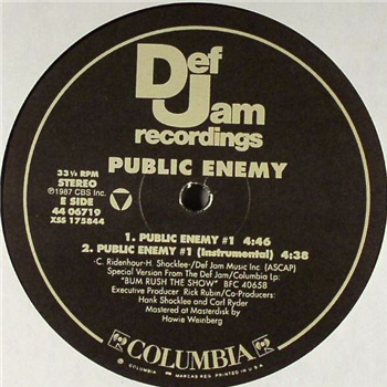 PUBLIC ENEMY - Public Enemy #1 (12") - Def Jam